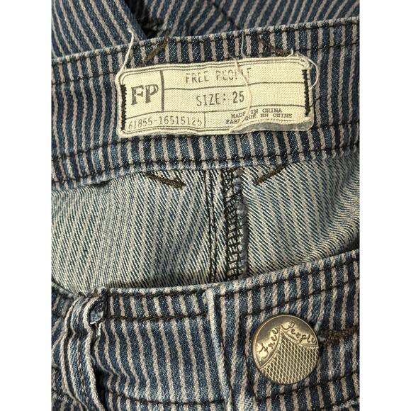 Free People Striped Denim Pants, Size 25 - Picture 7 of 7